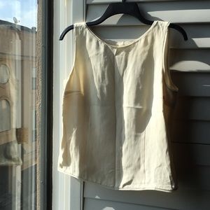 Crème Silk Talbots sleeveless lined top